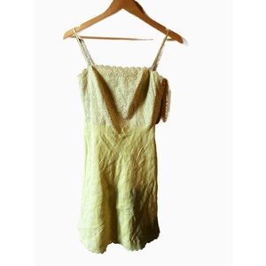 Beautiful Vintage Ann Taylor Linen Dress Sz 0 Lime Green